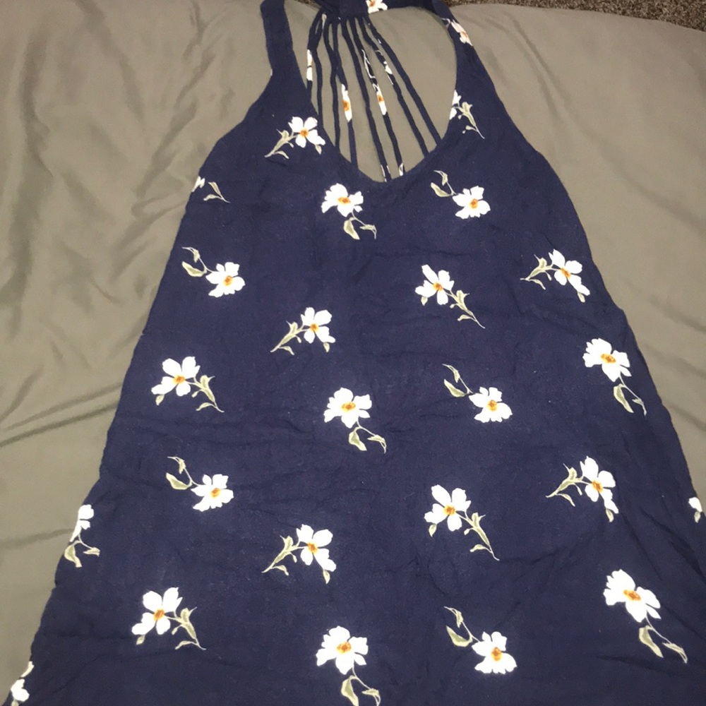Blue floral dress